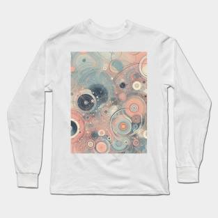 Abstract Melancholic Pastel Circle Art (B) Long Sleeve T-Shirt